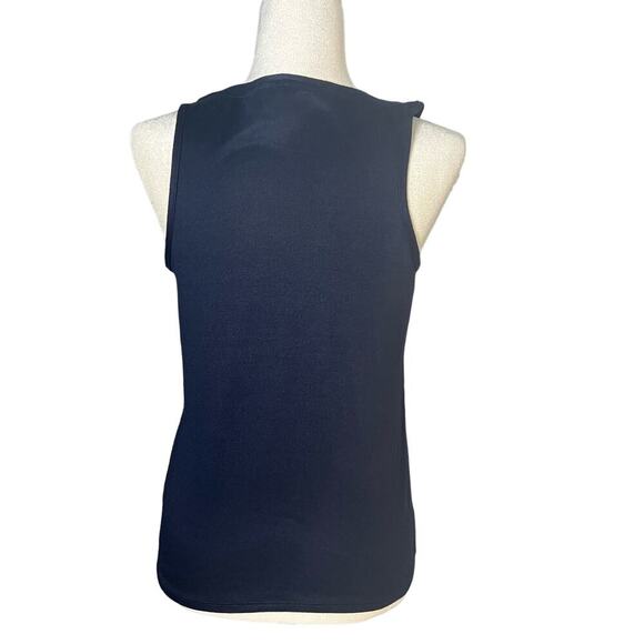Lucky Brand Woman's Navy Blue Knitted Sleeveless Tank Top- Size S - Picture 2 of 7